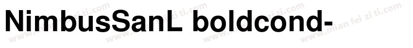 NimbusSanL boldcond字体转换